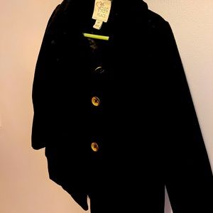 Black toddler girls peacoat